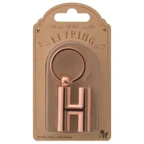 If Metalowy brelok do kluczy litera H Keyring