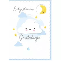 Kukartka Karnet B6 DK-835 Baby shower niebieski