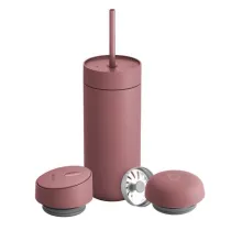 Fellow Carter Move Mug 3 w 1 Kubek termiczny + 3 nakrtki Pudrowy rowy 473 ml