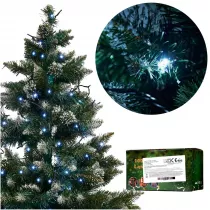 Lampki LED acuch wietlny witeczne choinkowe 10m 100LED zimny biay 8 trybw wiecenia