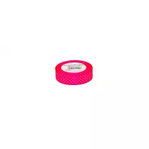Wst��ka satynowa w kropki r�owa 25mm x 22m