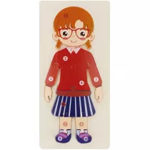 Puzzle Uk�adanka drewniana 10 el. Dziewczynka Mega Creative
