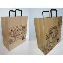 Fresh Torebka Kraft 380x320 XL kwiaty mix