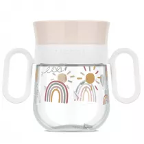 Mepal Kubek dziecicy treningowy do nauki picia Mio Sunshine & Rainbow 108018065245 200 ml
