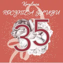 Clear Creations Karnet Swarovski kwadrat CL4409 Rocznica �lubu 35