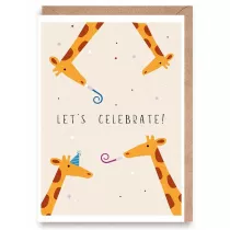Cardie Kartka urodzinowa �yrafy Let's celebrate!