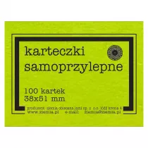 Ziemia Obiecana Karteczki samoprzylepne fluo zielone 38x51 mm