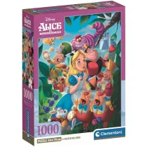 Puzzle 1000 Compact Alicja w Krainie Czarw Clementoni
