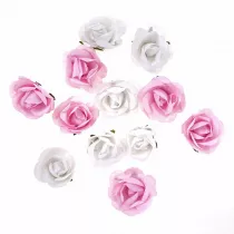 Dalprint R�e papierowe bia�y, r�owy 12 szt.
