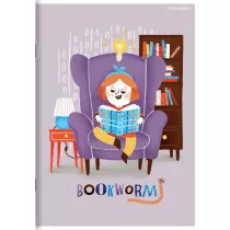 Top-2000 Zeszyt Bookworm/Retro A5 z marginesem Kratka, 5 mm, margines 32 kartki