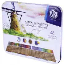 Astra Kredki owkowe w metalowym pudeku Prestige 48 szt.