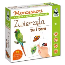 Montessori. Zwierzta tu i tam. Karty sensoryczne z ksieczk. Kapitan Nauka