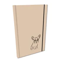 Bee-bee Notes A5 g�adki z gumk� Soft Touch lakier UV buldog be�