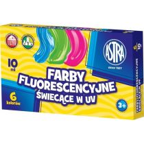 Astra Farby plakatowe fluoresencyjne w UV 6 kolorów