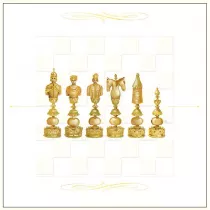 Karnet G05 41A 038 + koperta Szachy zoty 16x16 cm