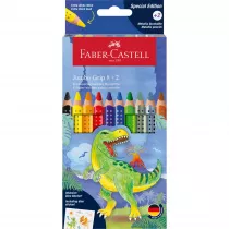Faber-Castell Kredki Jumbo Grip + kredki metaliczne + naklejki 8 kolorw + 2  kolory