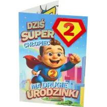 Yeku Karnet Urodziny 2 ch�opiec - Superbohater