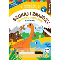 Szukaj i znajd. Kolorowe amigwki. Dinozaury