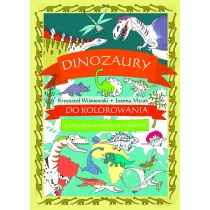 Dinozaury do kolorowania z kredkami dookoa wiata