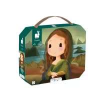 Puzzle w walizce Obraz inspirowany twrczoci da Vinci 100 elementw 6+ Made in France Janod