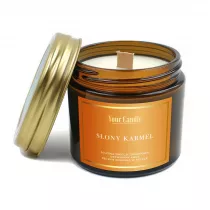 Your Candle wieca sojowa zapachowa z drewnianym knotem sony karmel 120 ml