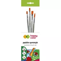 Happy Color Zestaw p�dzli syntetycznych mieszane A 4 szt.