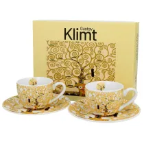 Duo Sp. z o.o. Zestaw filianek espresso Klimt Ecru Tree Of Life 2 x 90 ml 2 szt.