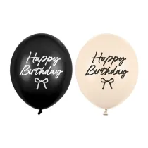 PartyDeco Balony Strong Happy Birthday Kokardki 30cm