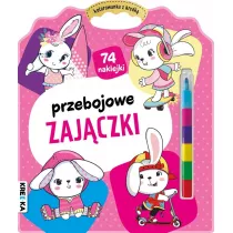 Przebojowe zaj�czki. Kolorowanka z kredk�