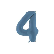 PartyDeco Balon foliowy cyfra 4 86cm granat