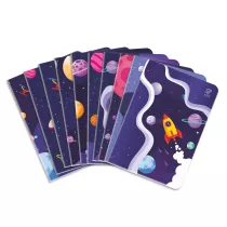 Elanders Zeszyt A5 In Space linia podwjna 16 kartek 10 szt.