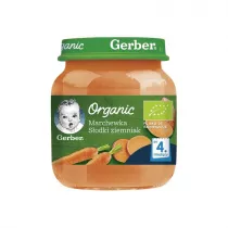 Gerber Organic Obiadek marchewka sodki ziemniak dla niemowlt po 4 miesicu 125 g Bio