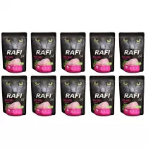 Rafi Karma mokra dla kotw z indykiem Zgrzewka 10 x 100 g