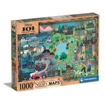 Puzzle 1000 el. Story maps, 101 Dalmatyczykw Clementoni