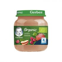 Gerber Organic Deserek jabłko malina dla niemowląt po 4 miesiącu 125 g Bio