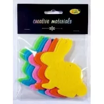 Zajczki z filcu 10cm 10szt mix