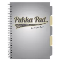 Pukka Pad Project Book A4 Grey Design Szary kratka, 80g 100 kartek