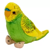 Papuga falista zielono-��ta 13cm Beppe