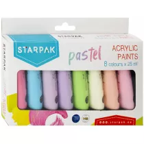 Starpak Farby akrylowe pastelowe 484978 8x25ml