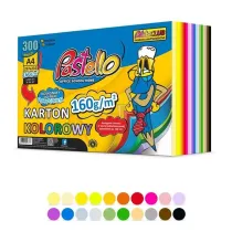 Alfa Pastello Karton kolorowy A4 160g 20 kolorw 300 arkuszy