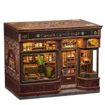 Puzzle Miniaturowy domek Book Nook Zapach kawy Habarri