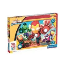 Puzzle 104 el. maxi SuperColor Iron Man and His Awesome friends Clementoni