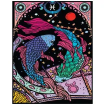 Kolorowanka welwetowa A4 Zodiak Ryby