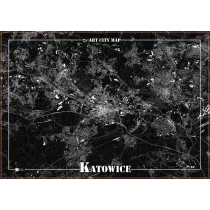 Plakat dekoracyjny - Katowice 155x652 mm