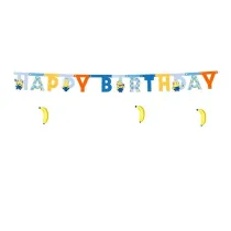 PartyDeco Baner Happy Birthday Minionki 50x153cm