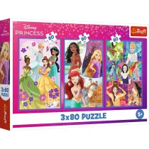 Puzzle 3x80 el. Ksi�niczki przyjaci�ki Trefl