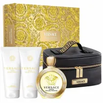 Versace SET  Eros Pour Femme EDT spray  + SHOWER GEL  + BODY LOTION  + TRAVEL CASE 100 ml