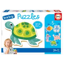 Puzzle 3-5 el. Morskie stworzenia Educa