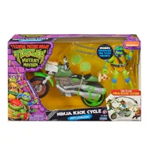 Wojownicze wie Ninja. Ninja Kick Cycle with Leonardo, figurka, pojazd