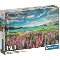 Puzzle 1500 el. Lupins At Lake Tekapo Clementoni